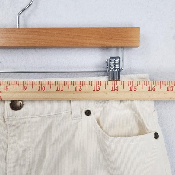 Coldwater Creek Pants Womens 10 Cream Corduroy Straight Leg Stretch Casual - Picture 3 of 11